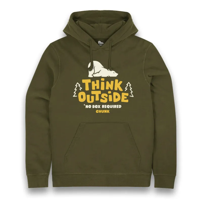 Think Outside Forest Green Hoodie sold by Chunk