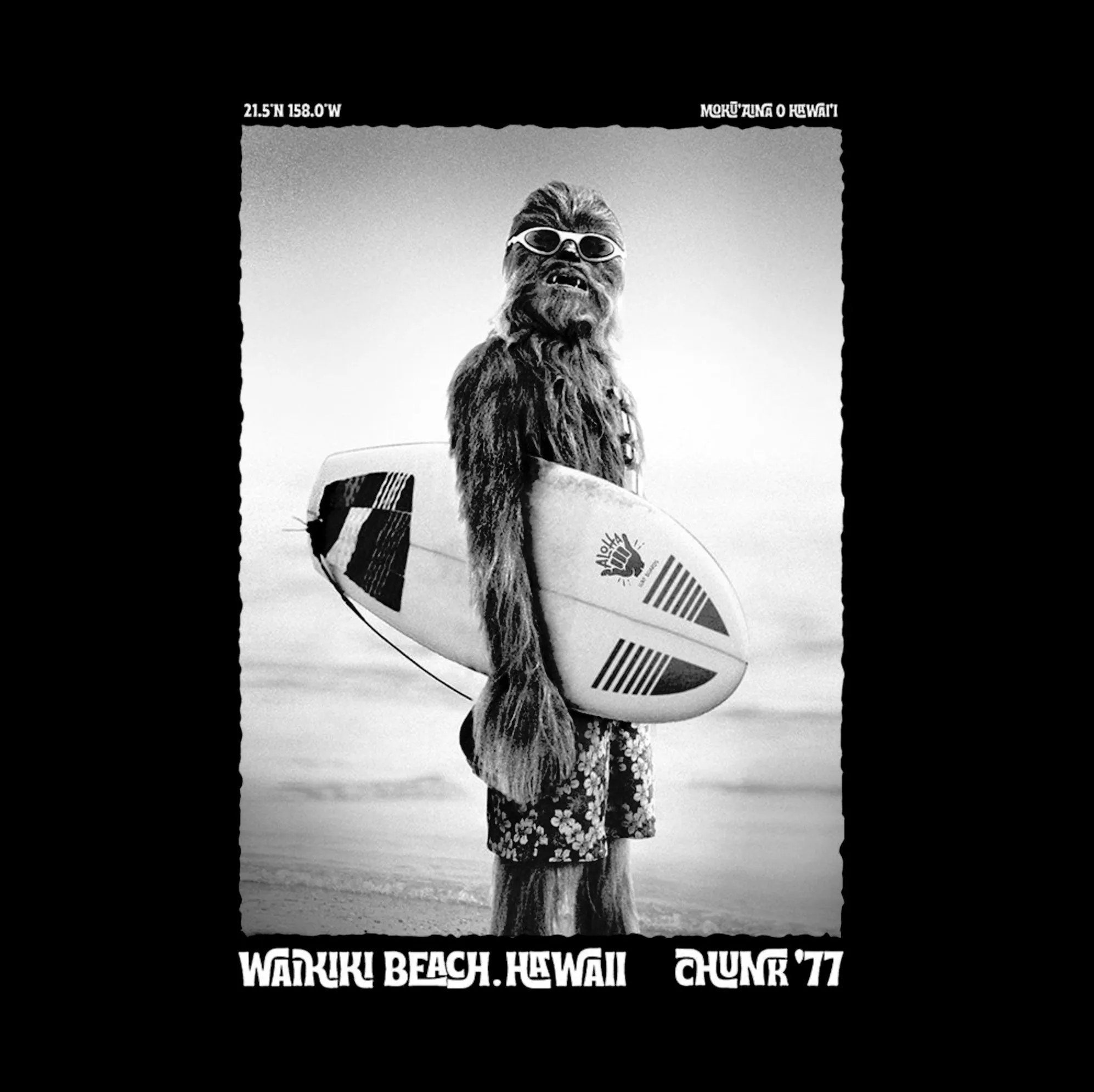 Waikki Beach Black T-Shirt sold by Chunk product image thumbnail 2