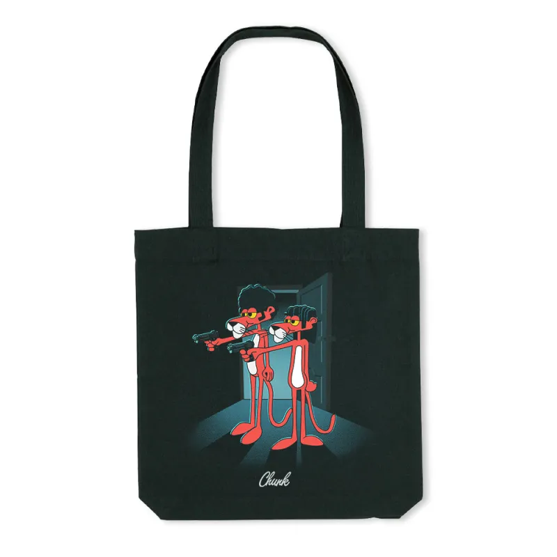 Pulp Panther Black Tote Bag sold by Chunk