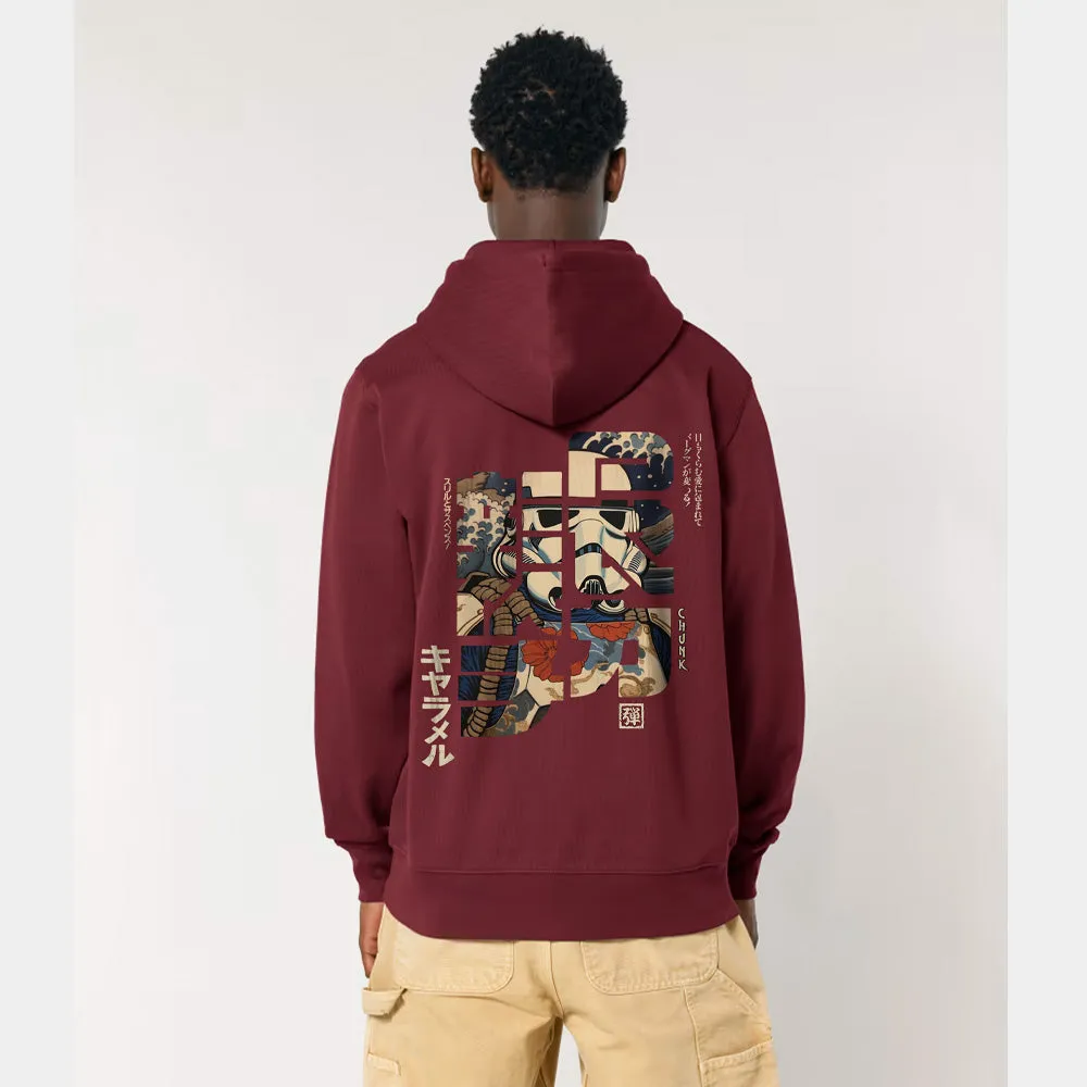 Storm Calligraphy Burgundy Zip Up Hoodie sold by Chunk product image thumbnail 4