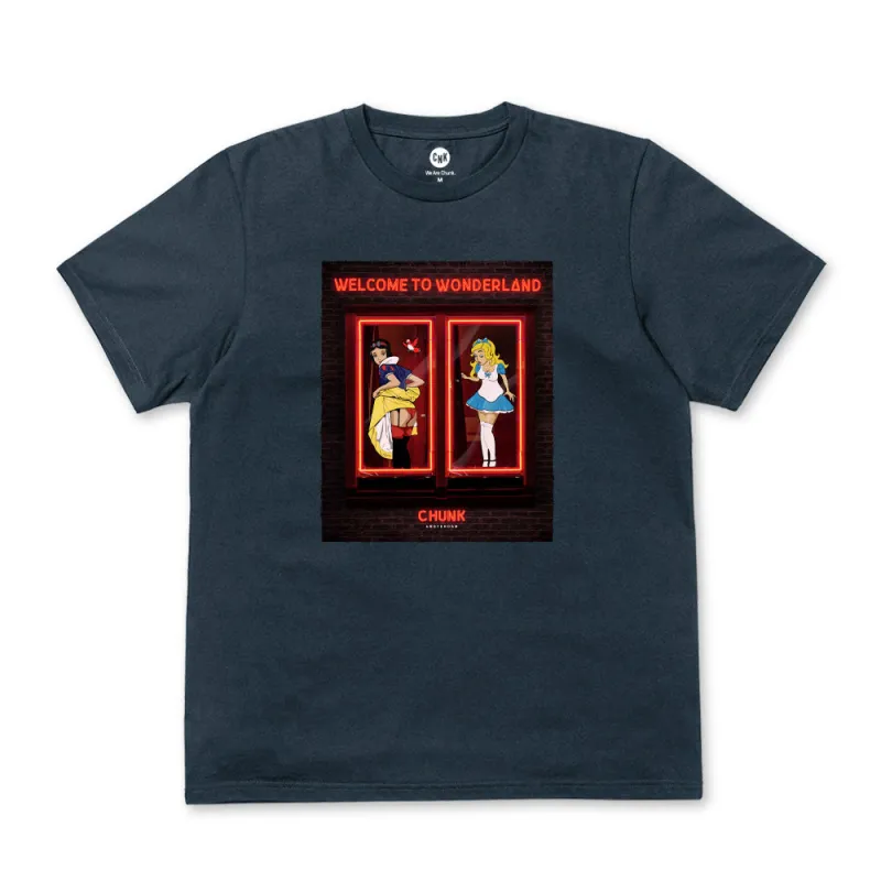 Wonderland Denim Blue T-Shirt made by Chunk