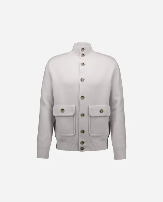 Woll-Mischung Jacket in Grau sold by Allude