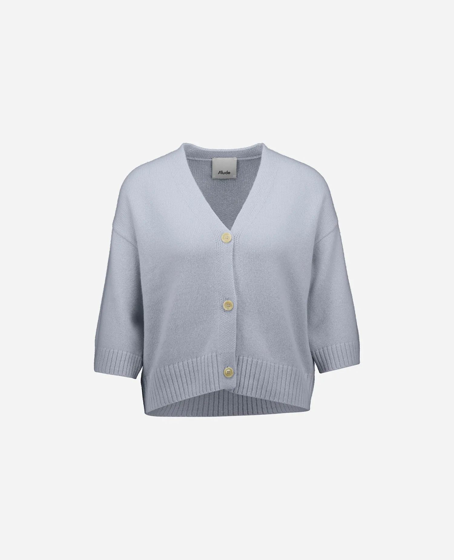 Cashmere Strickjacke in Blau sold by Allude