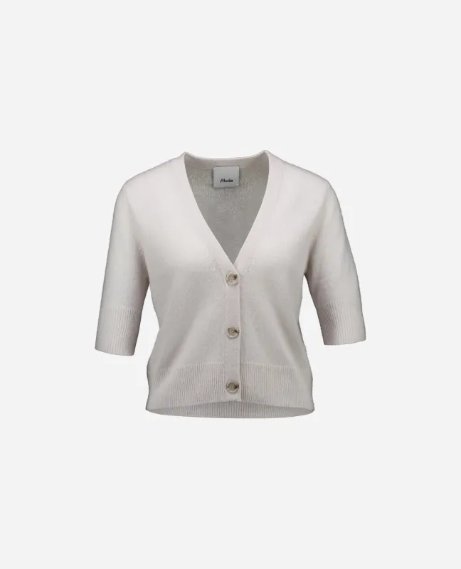 Cashmere Strickjacke in Grau made by Allude