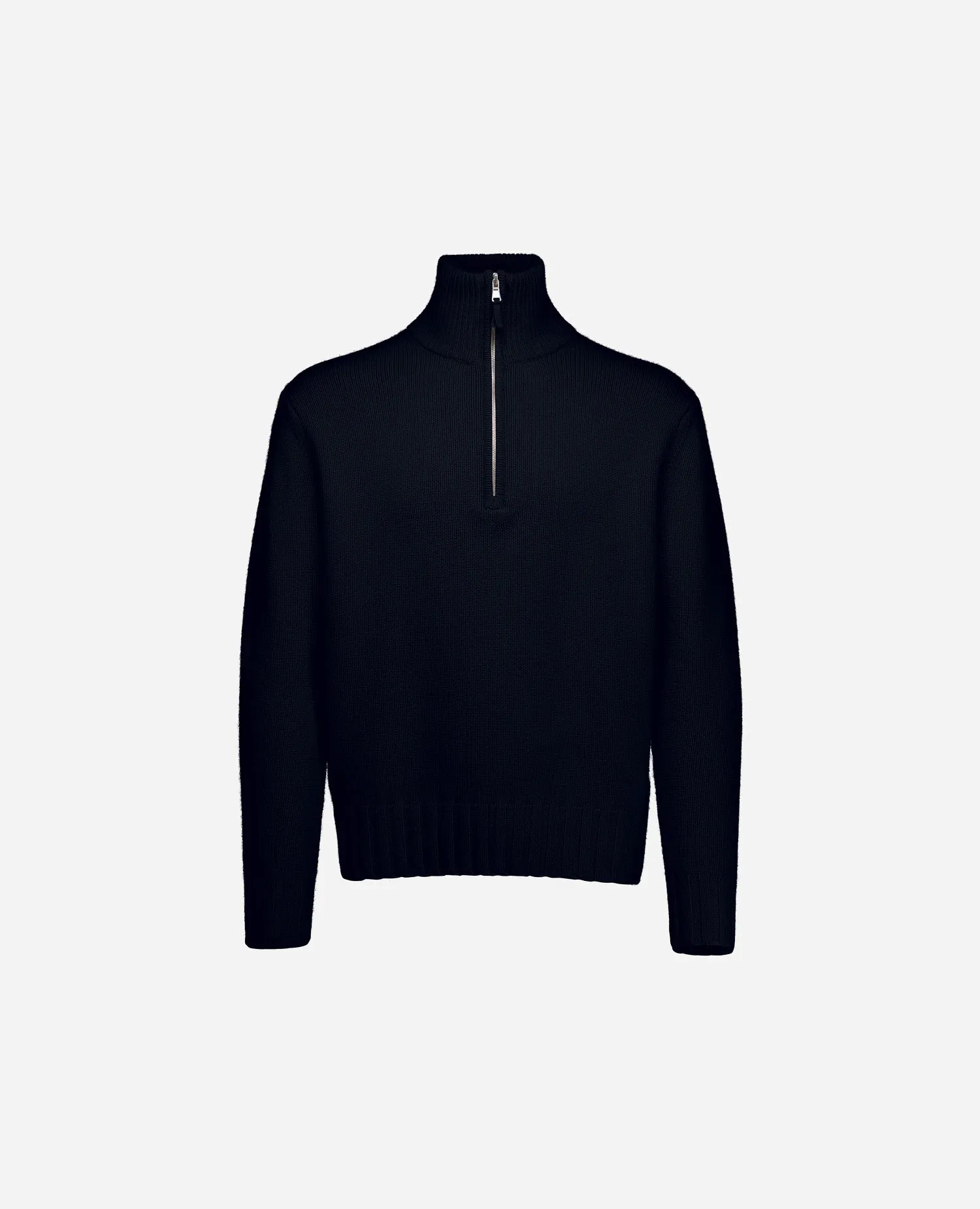 Cashmere Pullover in Navy - Gerade Passform sold by Allude