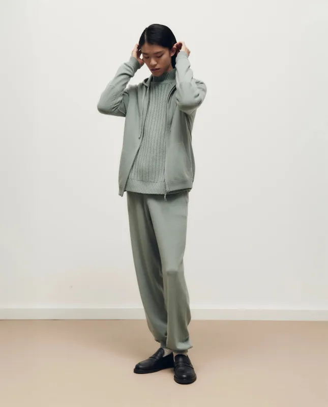 Woll-Mischung Pullover in Grün - Gerade Passform sold by Allude