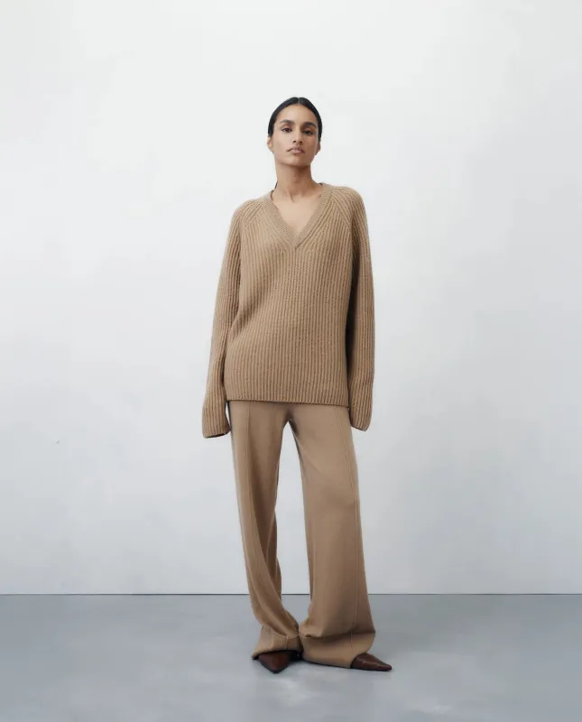 Cashmere Pullover in Beige made by Allude