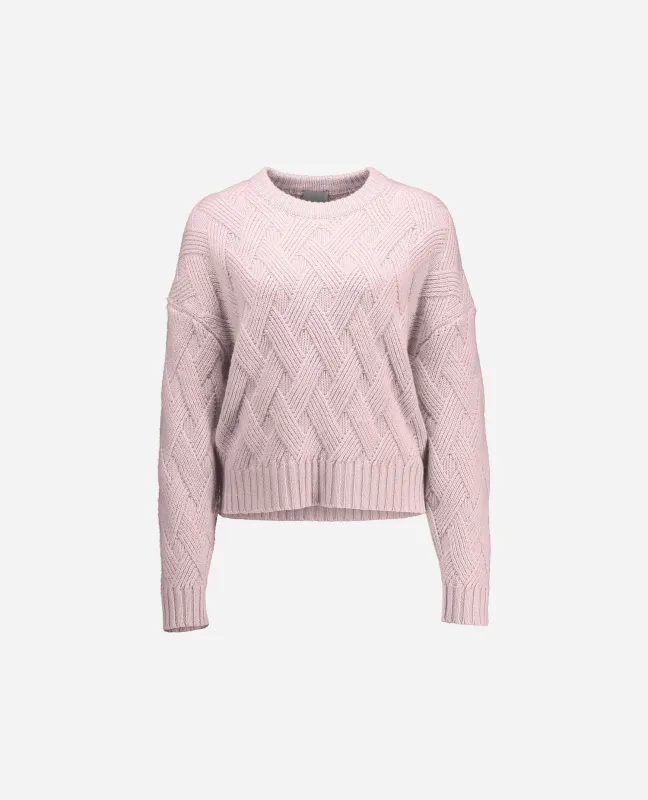 Woll-Mischung Pullover in Rose - Lockerer Schnitt sold by Allude