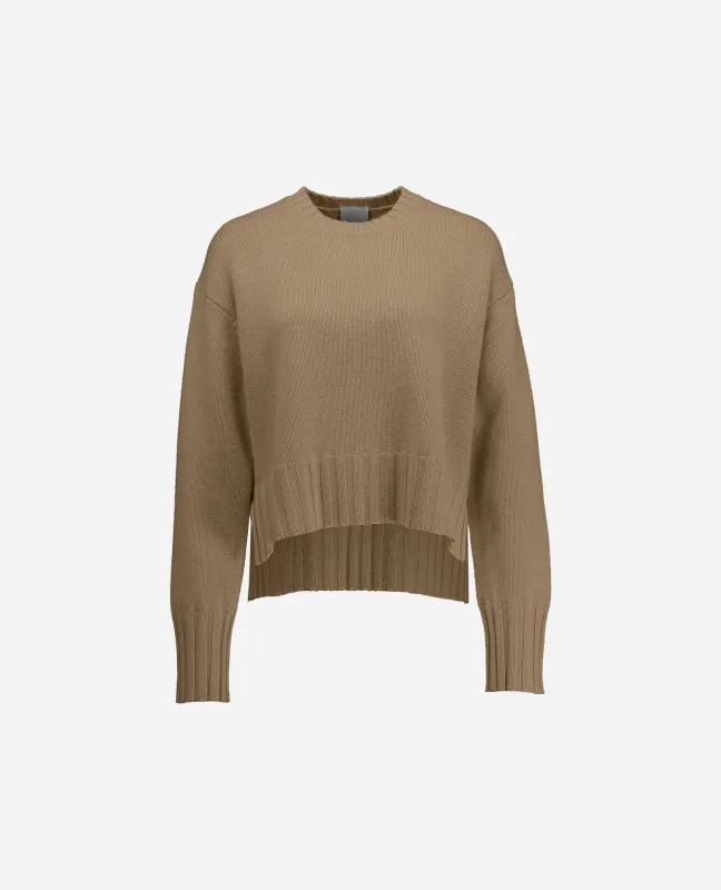 Woll-Mischung Pullover in Beige - Lockerer Schnitt sold by Allude