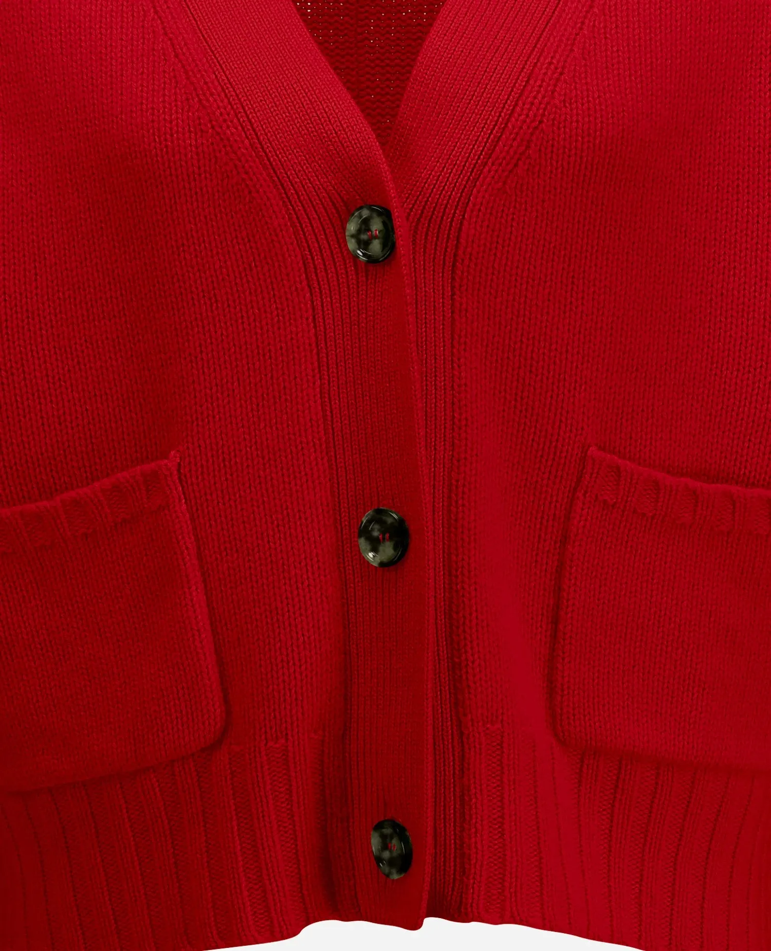 Woll-Mischung Strickjacke in Rot - Gerade Passform sold by Allude product image thumbnail 4