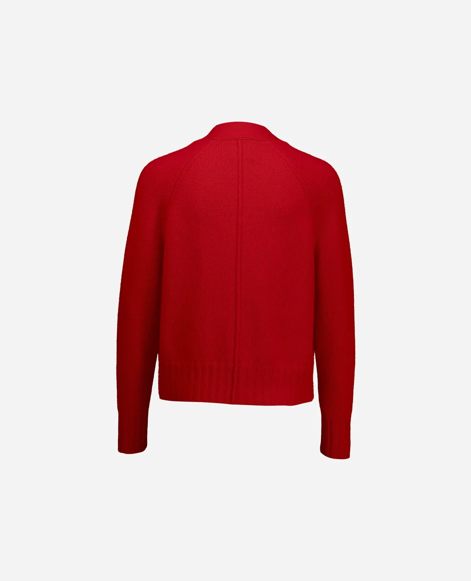 Woll-Mischung Strickjacke in Rot - Gerade Passform sold by Allude product image thumbnail 2