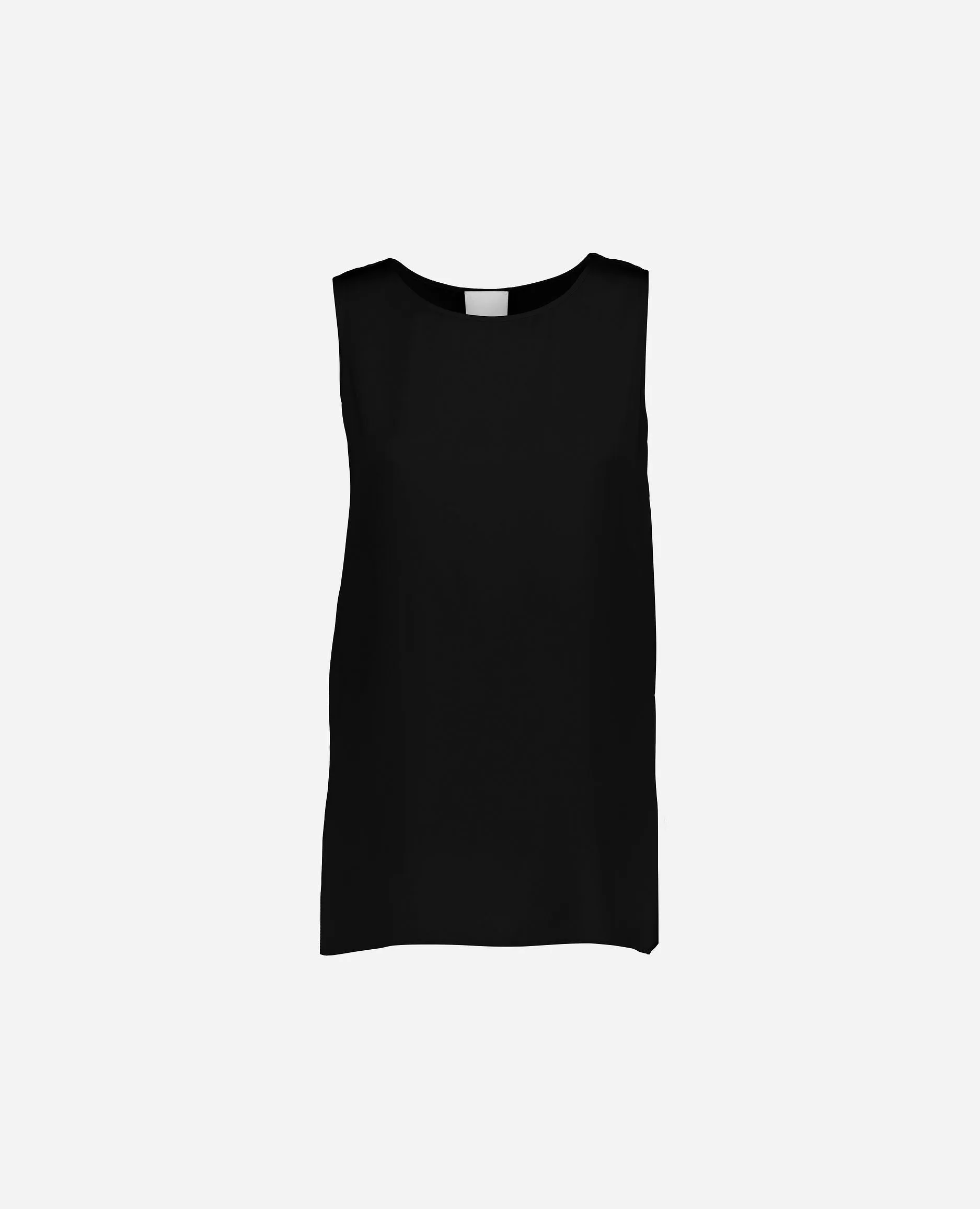 Rundhalsausschnitt Top aus Seide in Schwarz sold by Allude