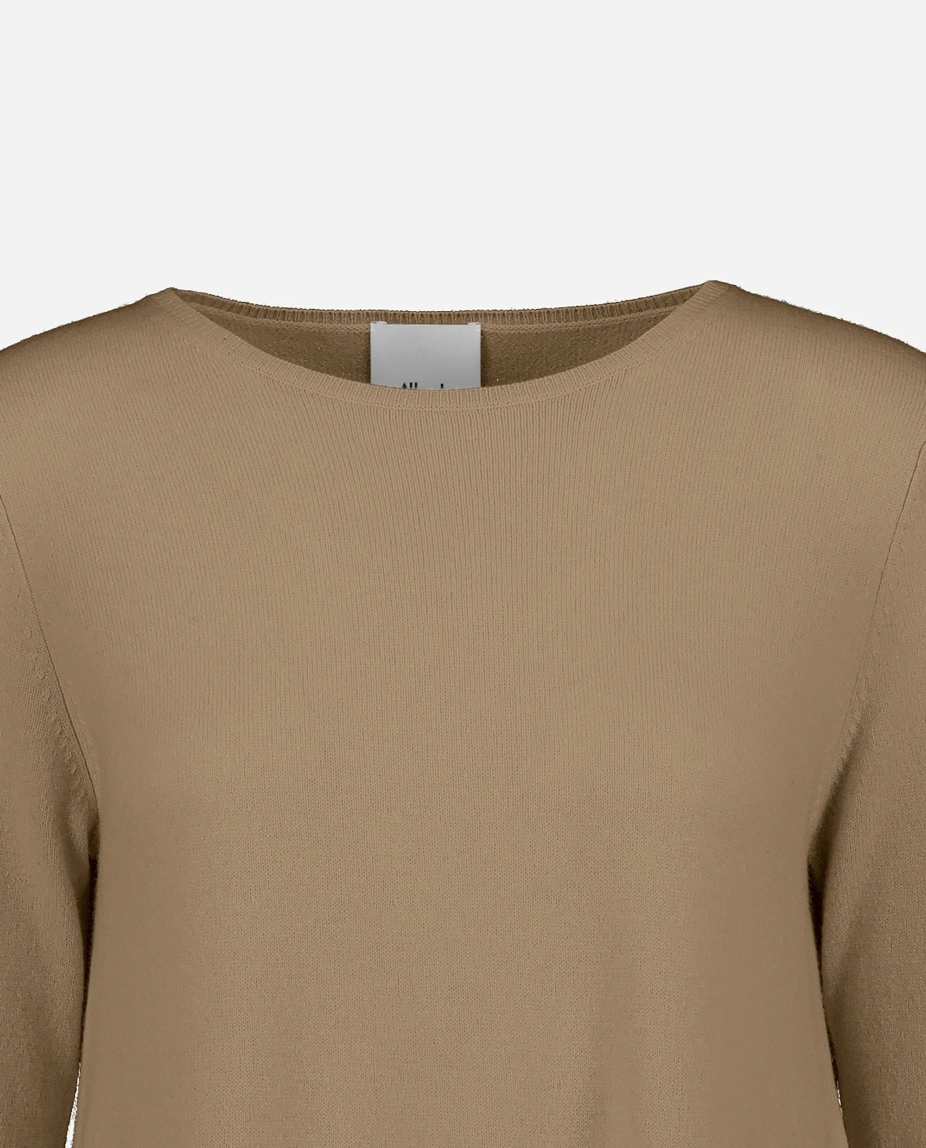 Rundhals Kleid aus Cashmere-Mischung in Beige sold by Allude product image thumbnail 3