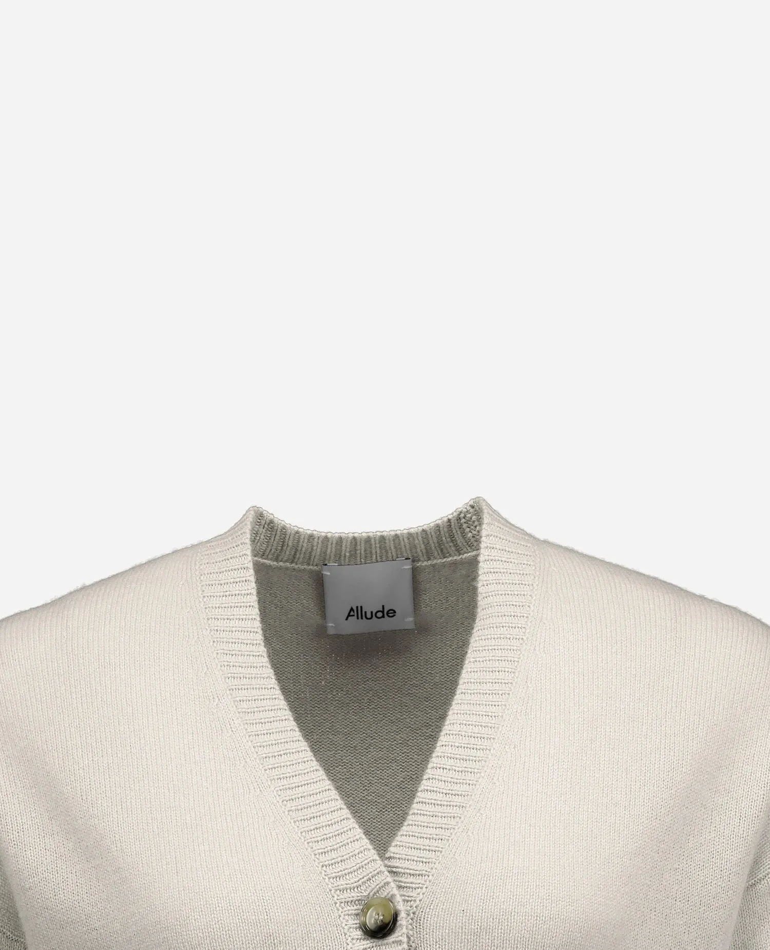 Cashmere Strickjacke in Grau - Gerade Passform sold by Allude product image thumbnail 3