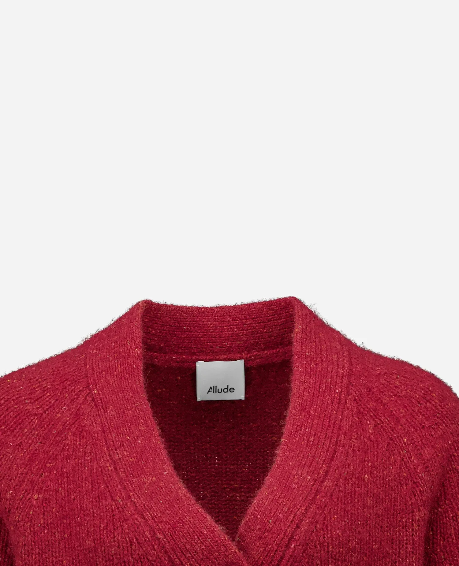 Cashmere Strickjacke in Rot - Kastiger Schnitt sold by Allude product image thumbnail 5