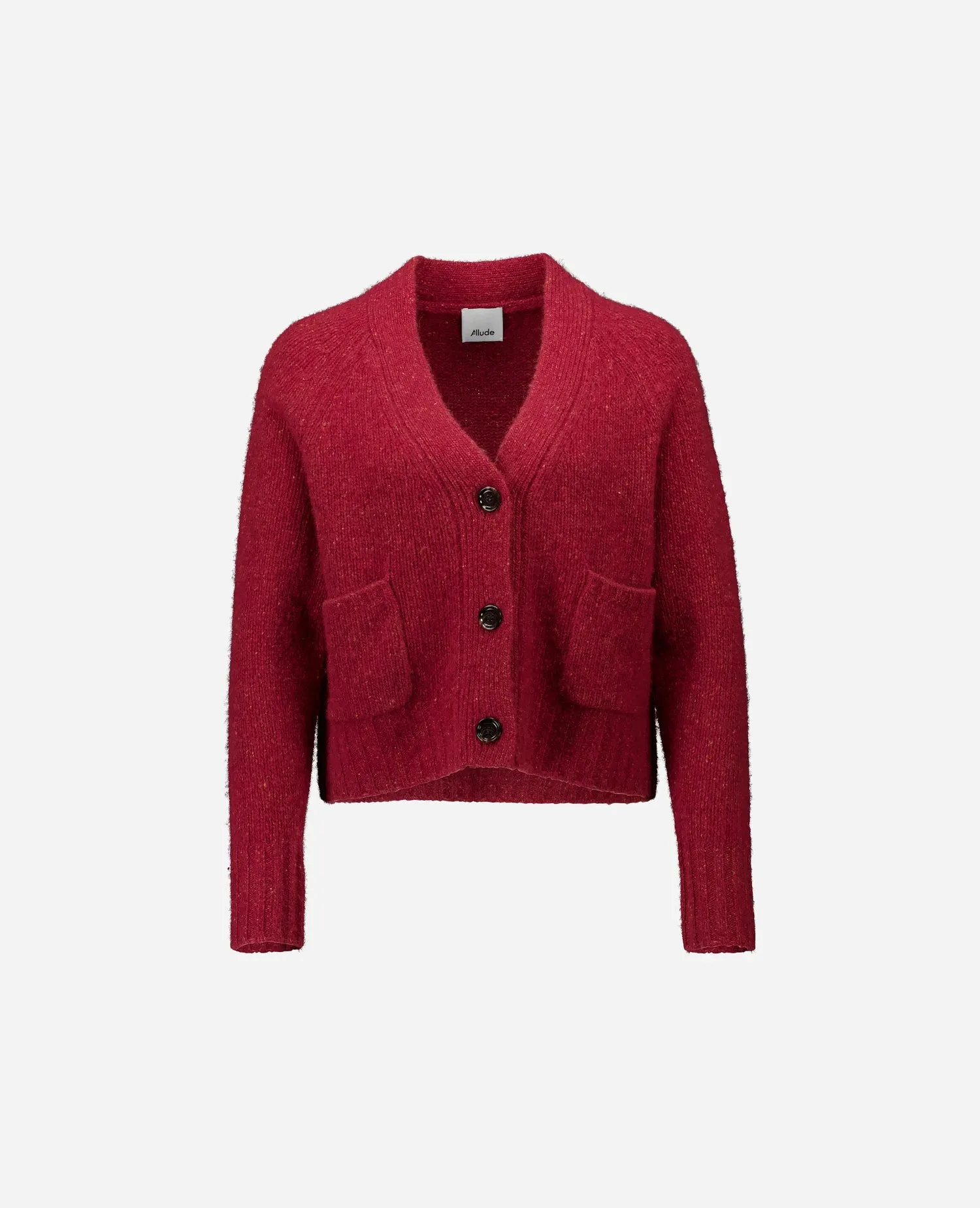 Cashmere Strickjacke in Rot - Kastiger Schnitt sold by Allude product image thumbnail 2