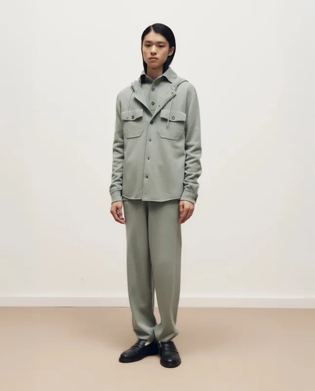 Woll-Mischung Hose in Grün - Gerade Passform sold by Allude