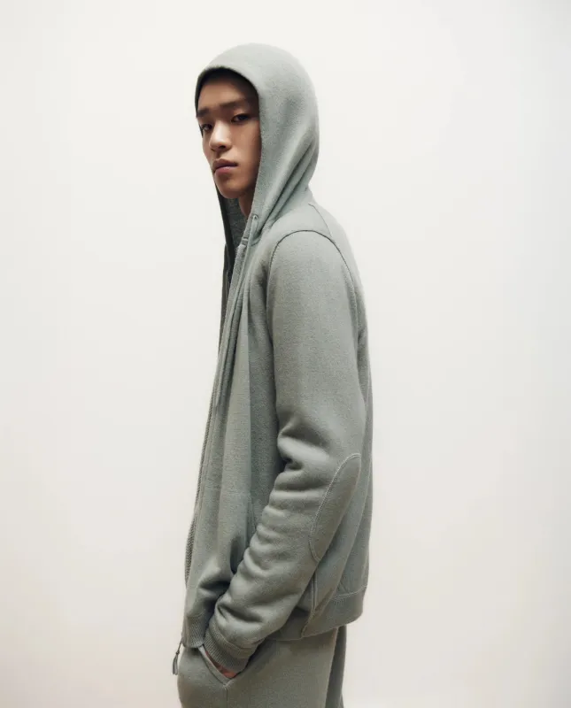 Woll-Mischung Strickjacke in Grün - Gerade Passform sold by Allude