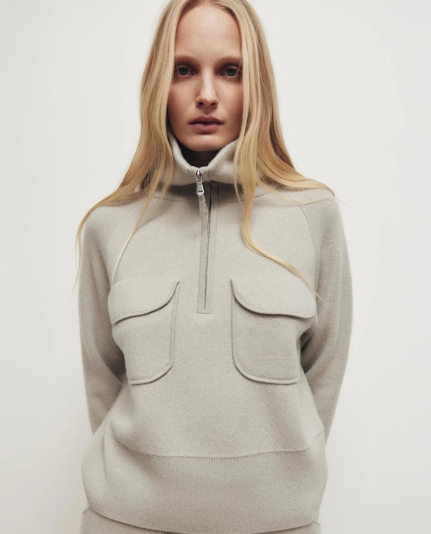 Woll-Mischung Rock in Grau - Gerade Passform sold by Allude product image thumbnail 5