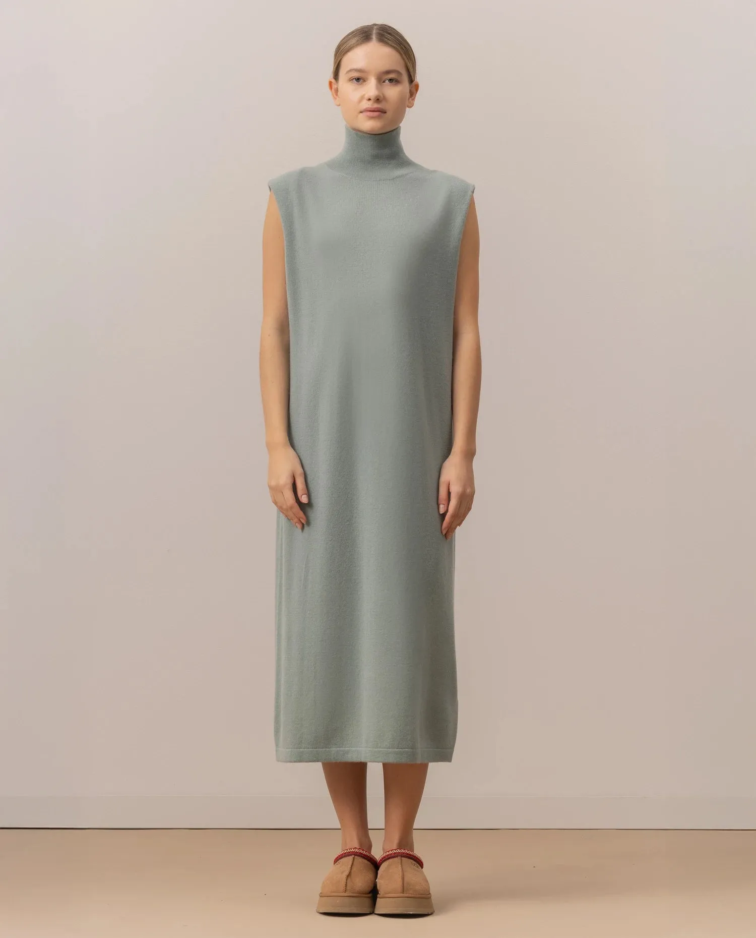Woll-Mischung Kleid in Grün - Lockerer Schnitt sold by Allude product image thumbnail 2