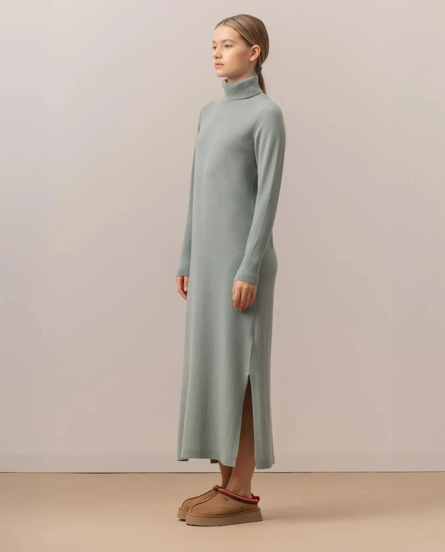 Woll-Mischung Kleid in Grün - Gerade Passform sold by Allude product image thumbnail 2