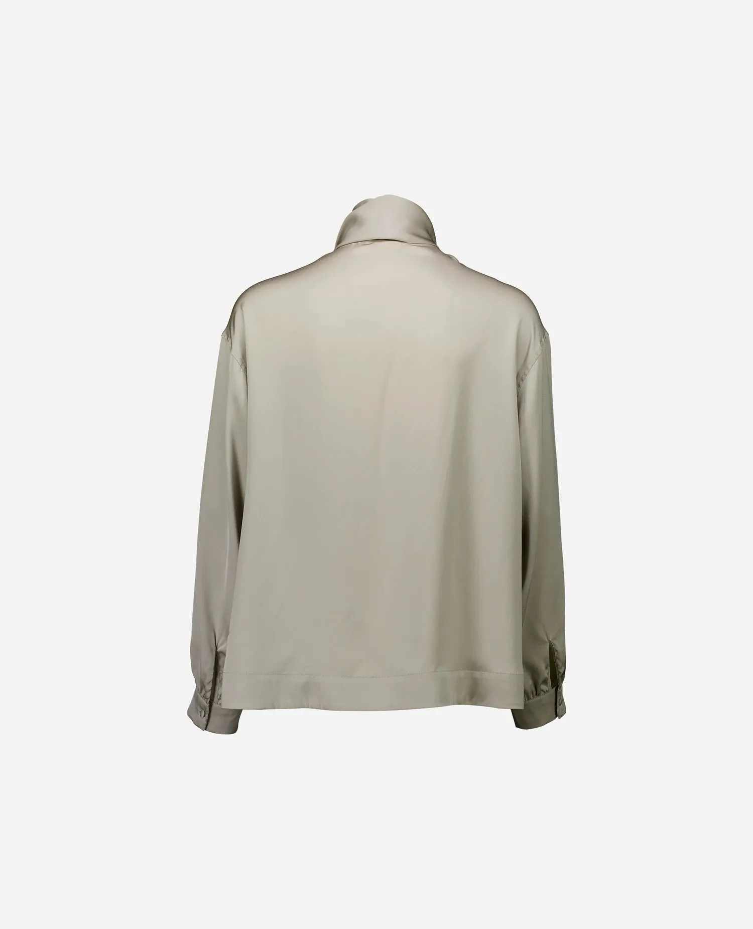 Seide Bluse in Grau - Lockerer Schnitt sold by Allude product image thumbnail 3