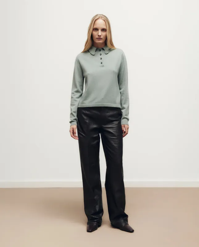 Woll-Mischung Pullover in Grün - Gerade Passform sold by Allude