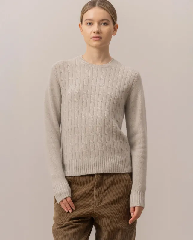 Cashmere Mischung Pullover in Grau - Gerade Passform sold by Allude
