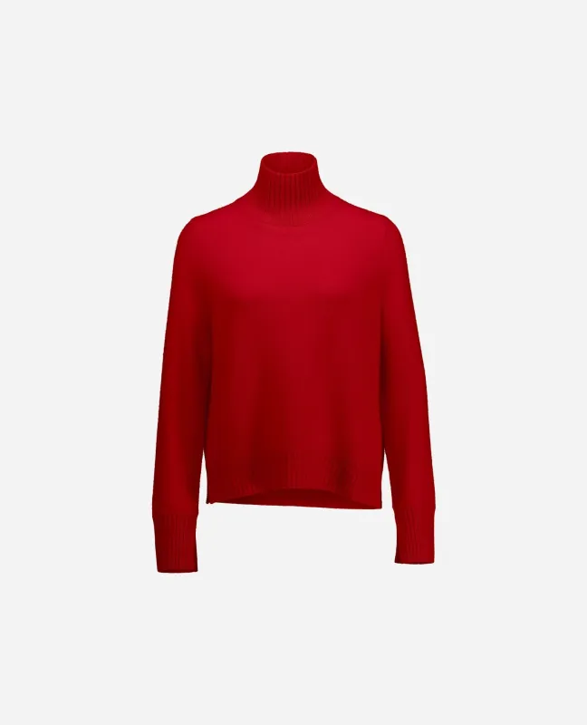 Cashmere Pullover in Rot - Lockerer Schnitt made by Allude