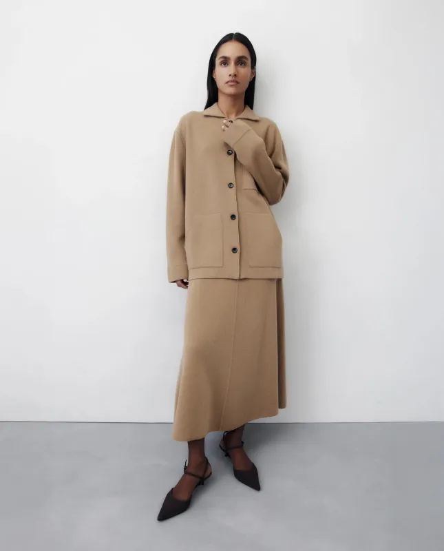 Cashmere Jacket in Beige sold by Allude