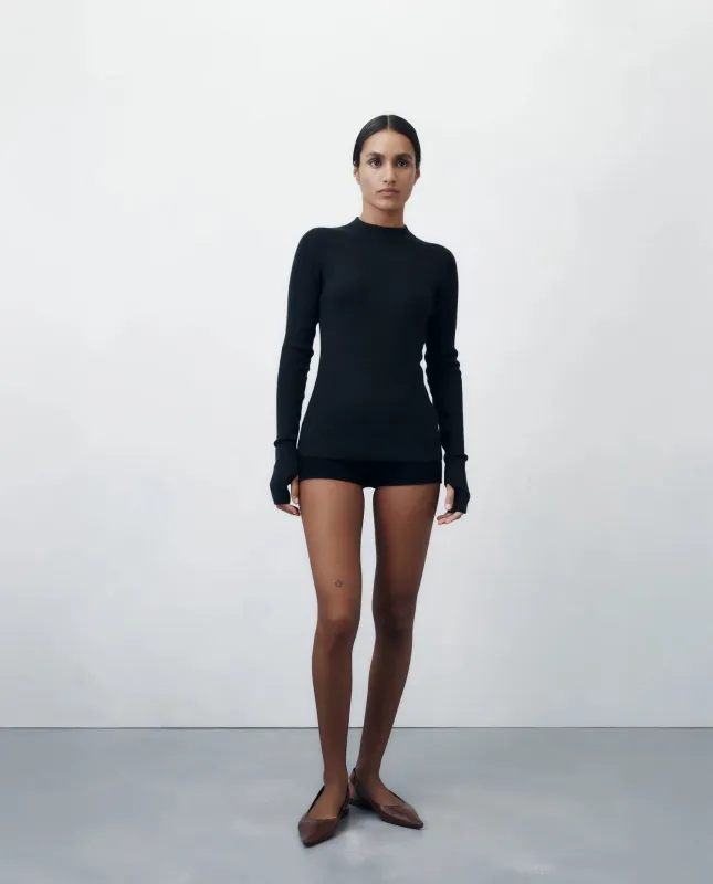 Cashmere Pullover in Schwarz sold by Allude