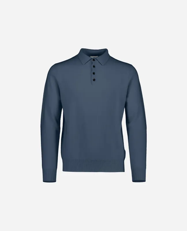 Polo Pullover aus Cashmere in Blau sold by Allude
