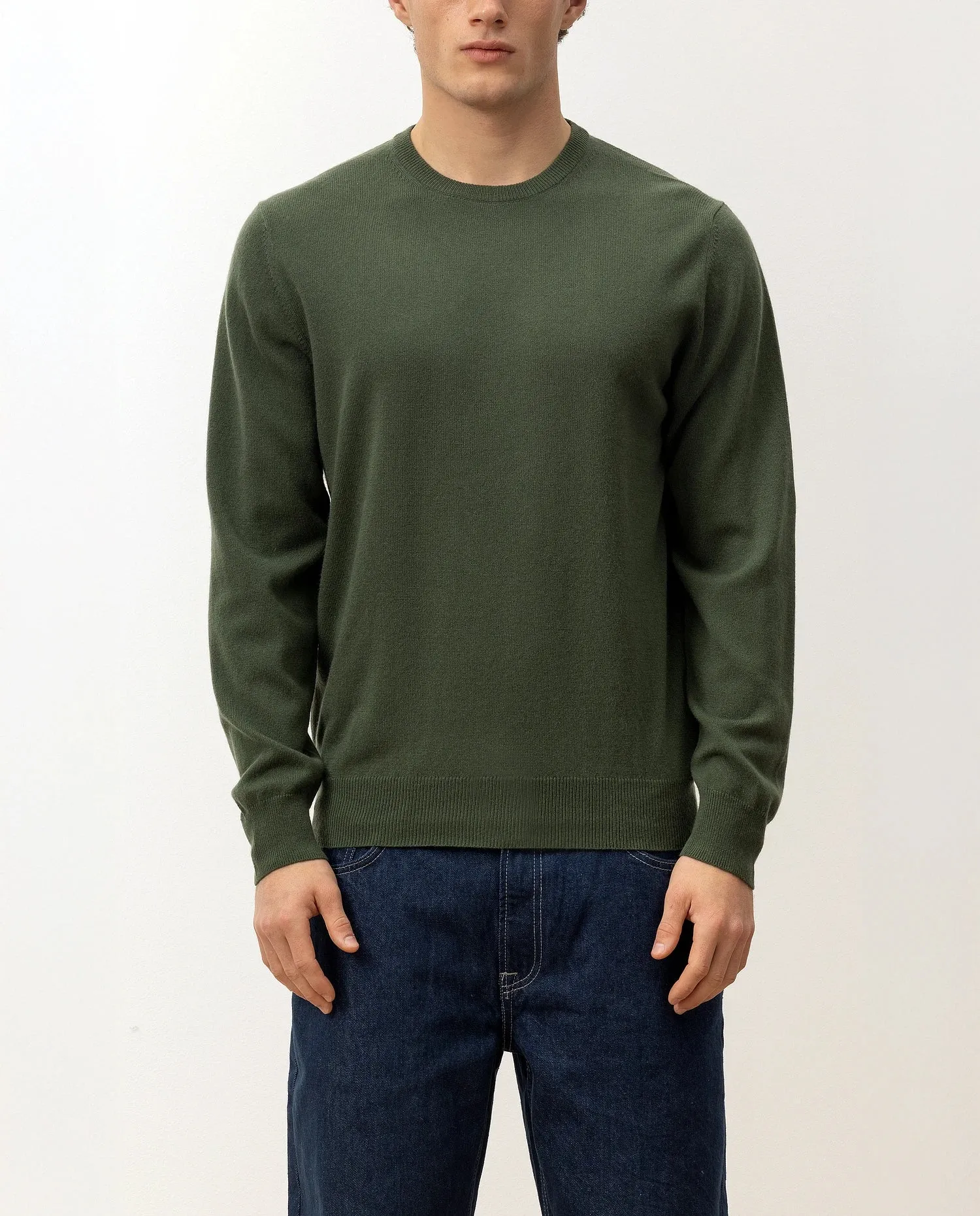 Rundhals Pullover aus Cashmere in Grün sold by Allude