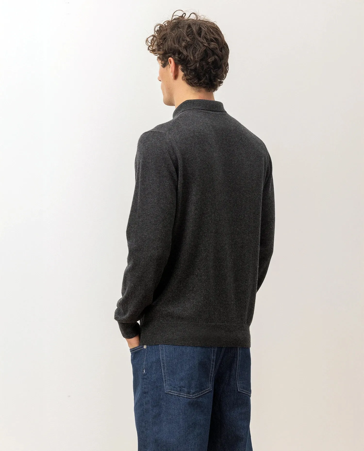 Polo Pullover aus Cashmere in Grau sold by Allude product image thumbnail 4