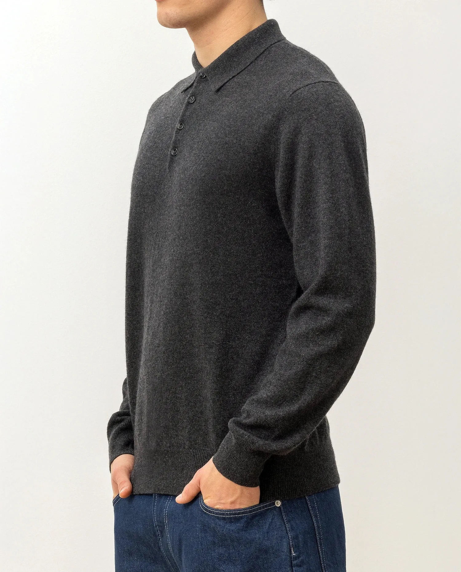 Polo Pullover aus Cashmere in Grau sold by Allude product image thumbnail 3