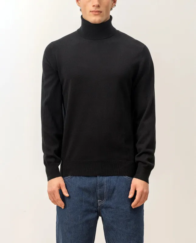 Rollkragen Pullover aus Cashmere in Schwarz sold by Allude