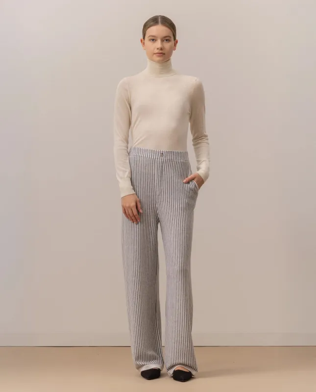 Woll-Mischung Hose in Weiß - Lockerer Schnitt sold by Allude