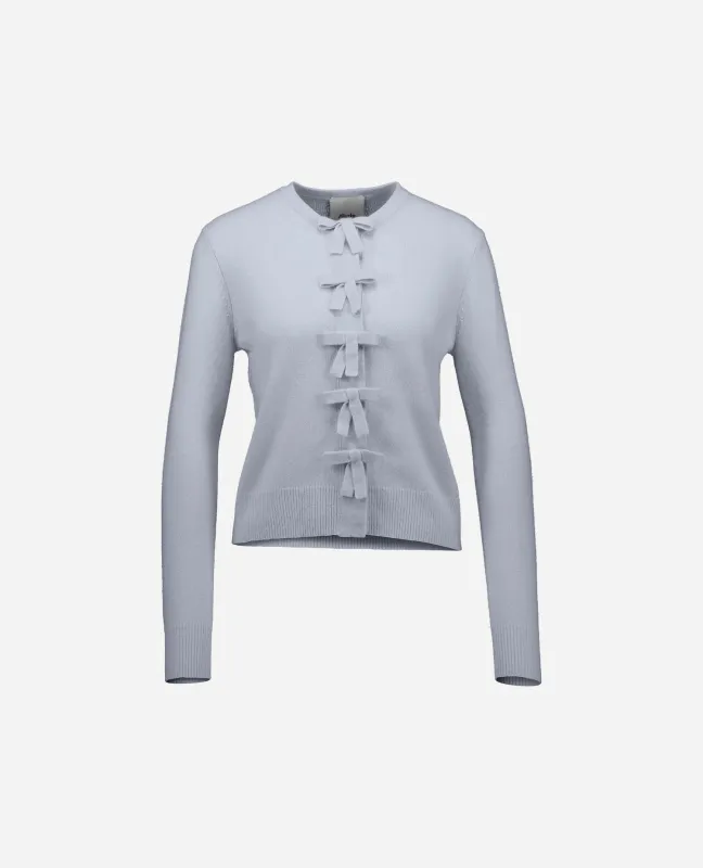 Cashmere Strickjacke in Blau made by Allude