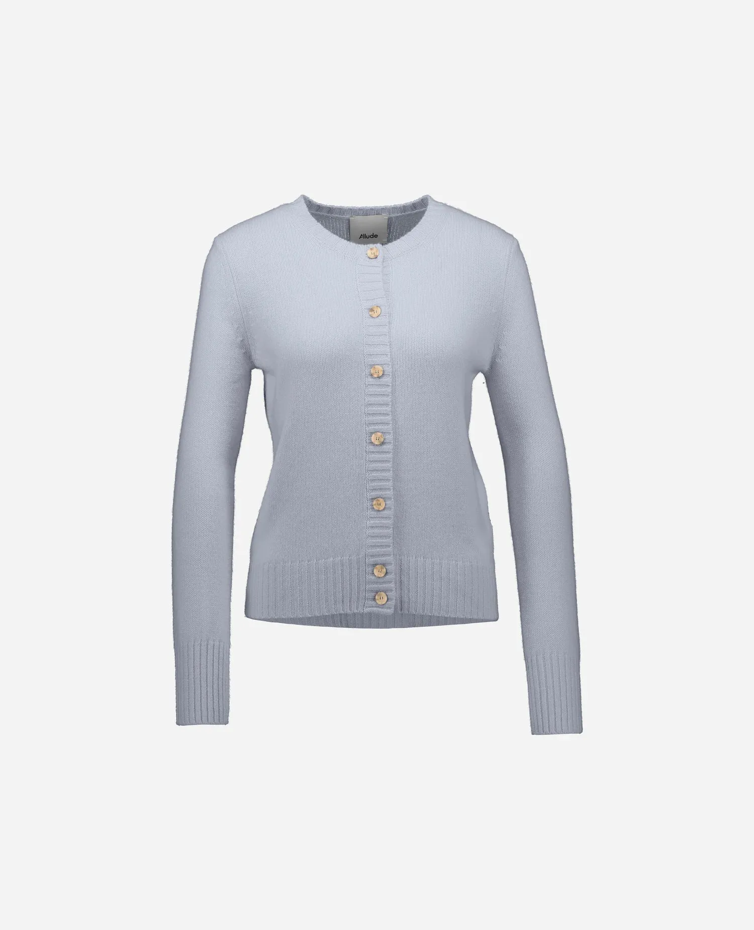 Cashmere Strickjacke in Blau sold by Allude