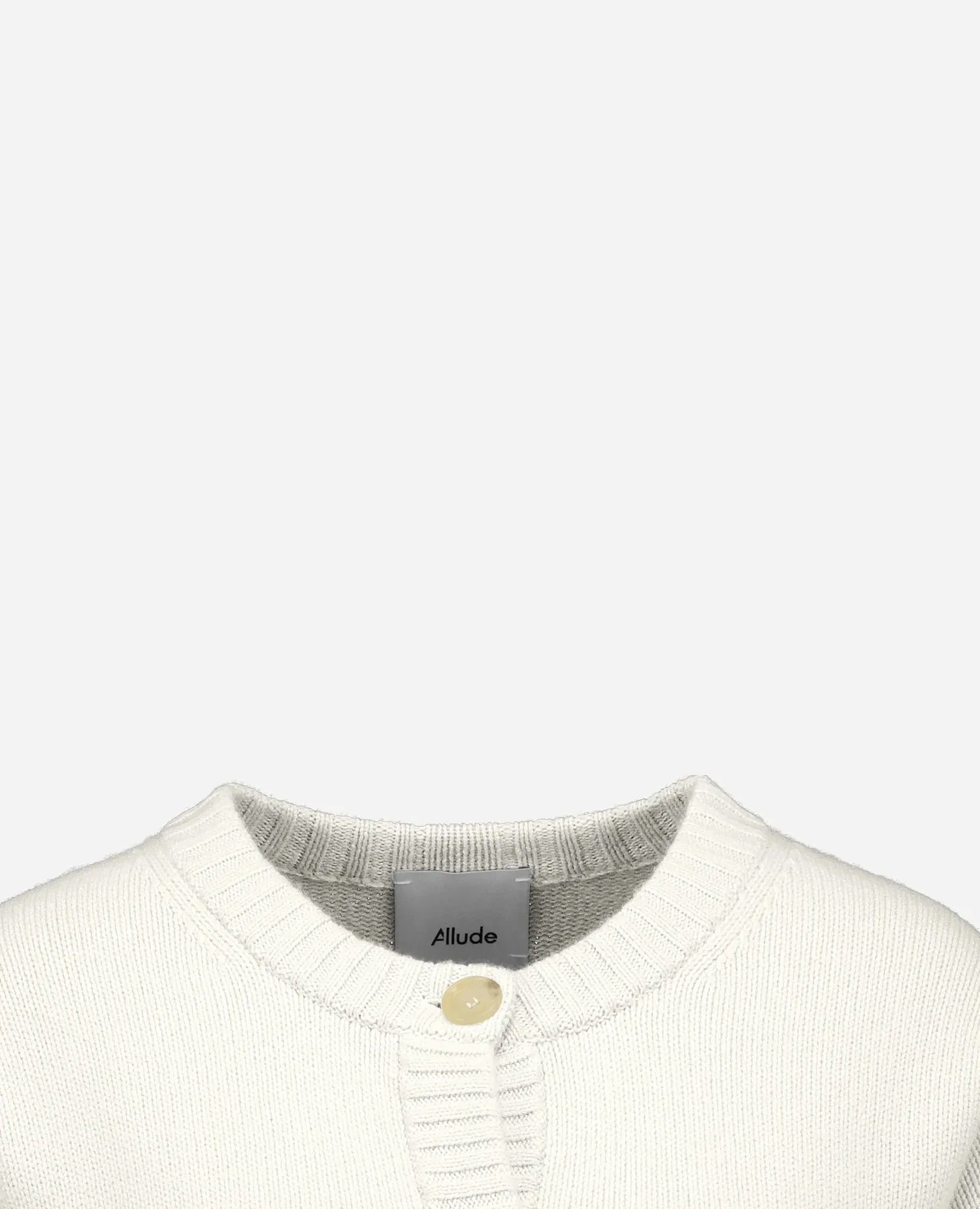 Cashmere Strickjacke in Weiß sold by Allude product image thumbnail 3