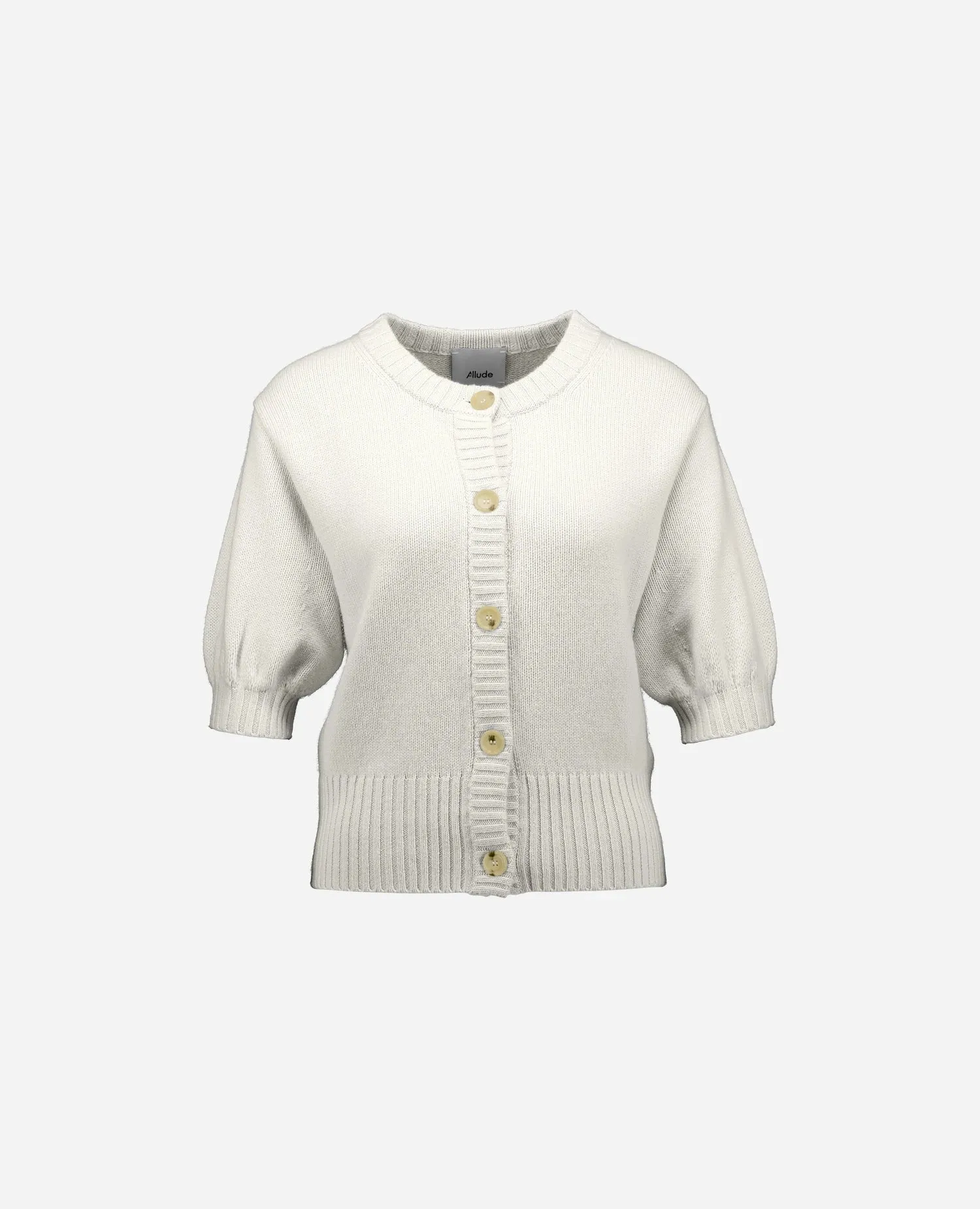 Cashmere Strickjacke in Weiß sold by Allude