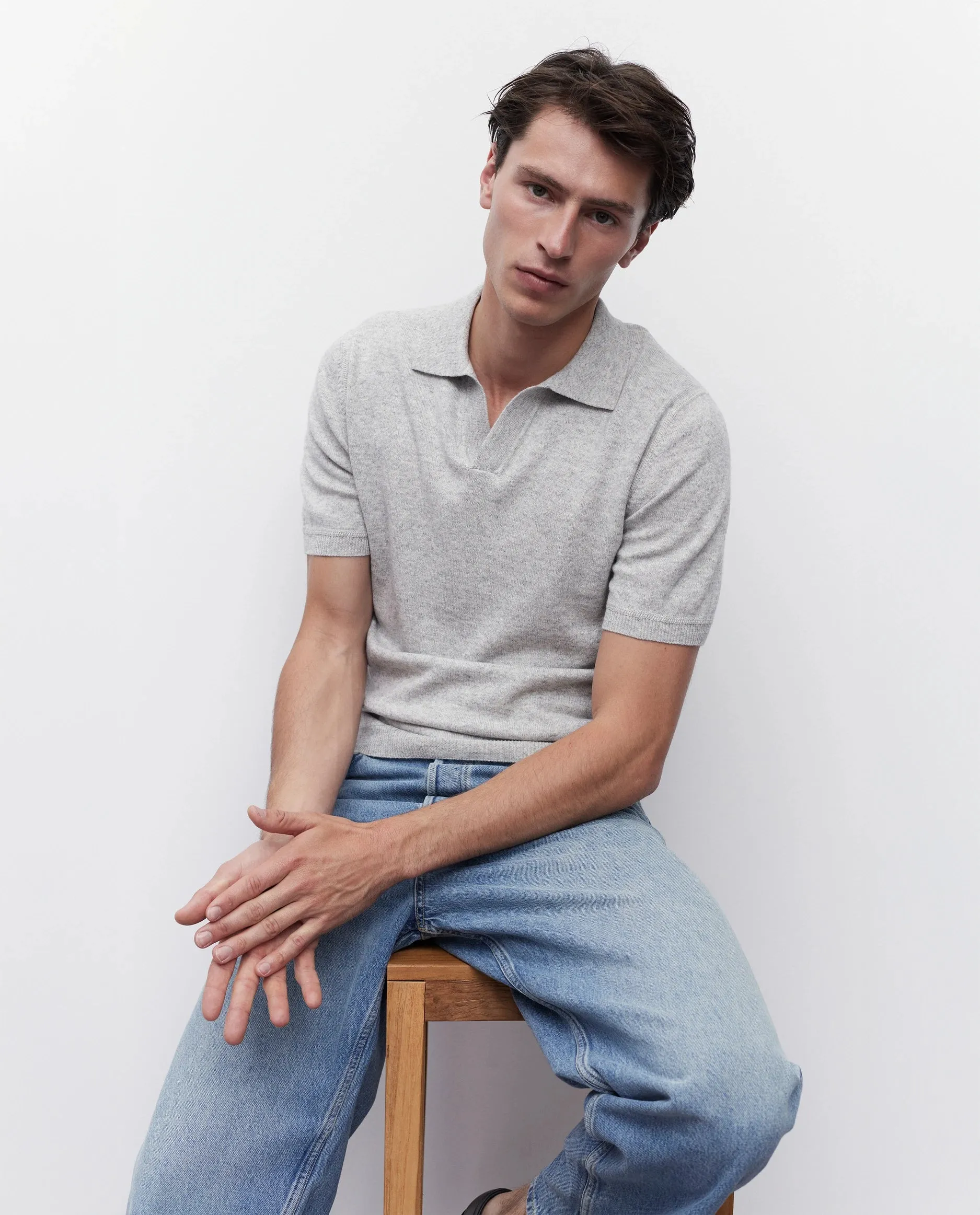 Baumwoll Mischung Pullover in Grau sold by Allude product image thumbnail 5