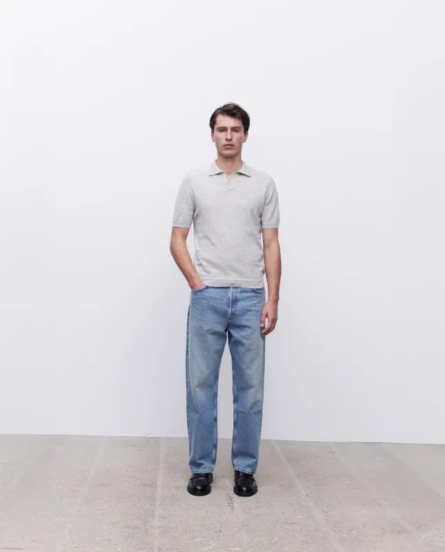 Baumwoll Mischung Pullover in Grau sold by Allude