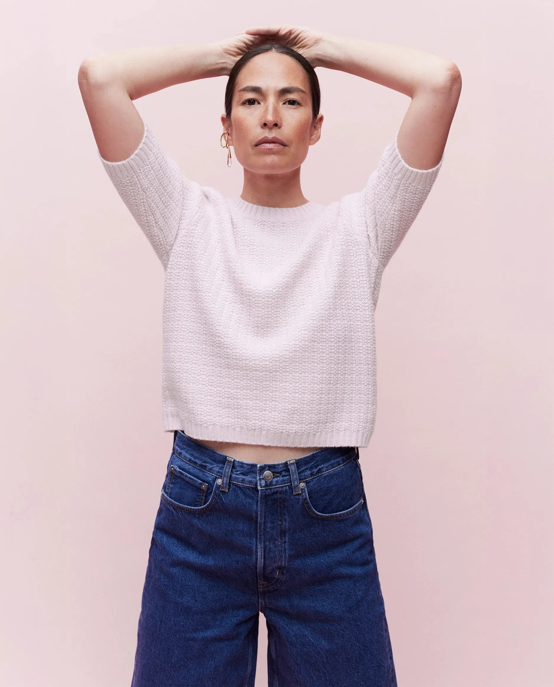 Woll-Mischung Pullover in Rose sold by Allude