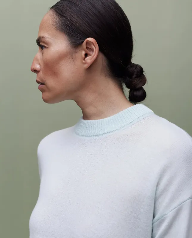 Woll-Mischung Pullover in Grün sold by Allude