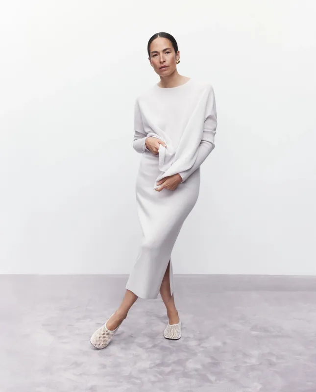 Woll-Mischung Pullover in Grau sold by Allude