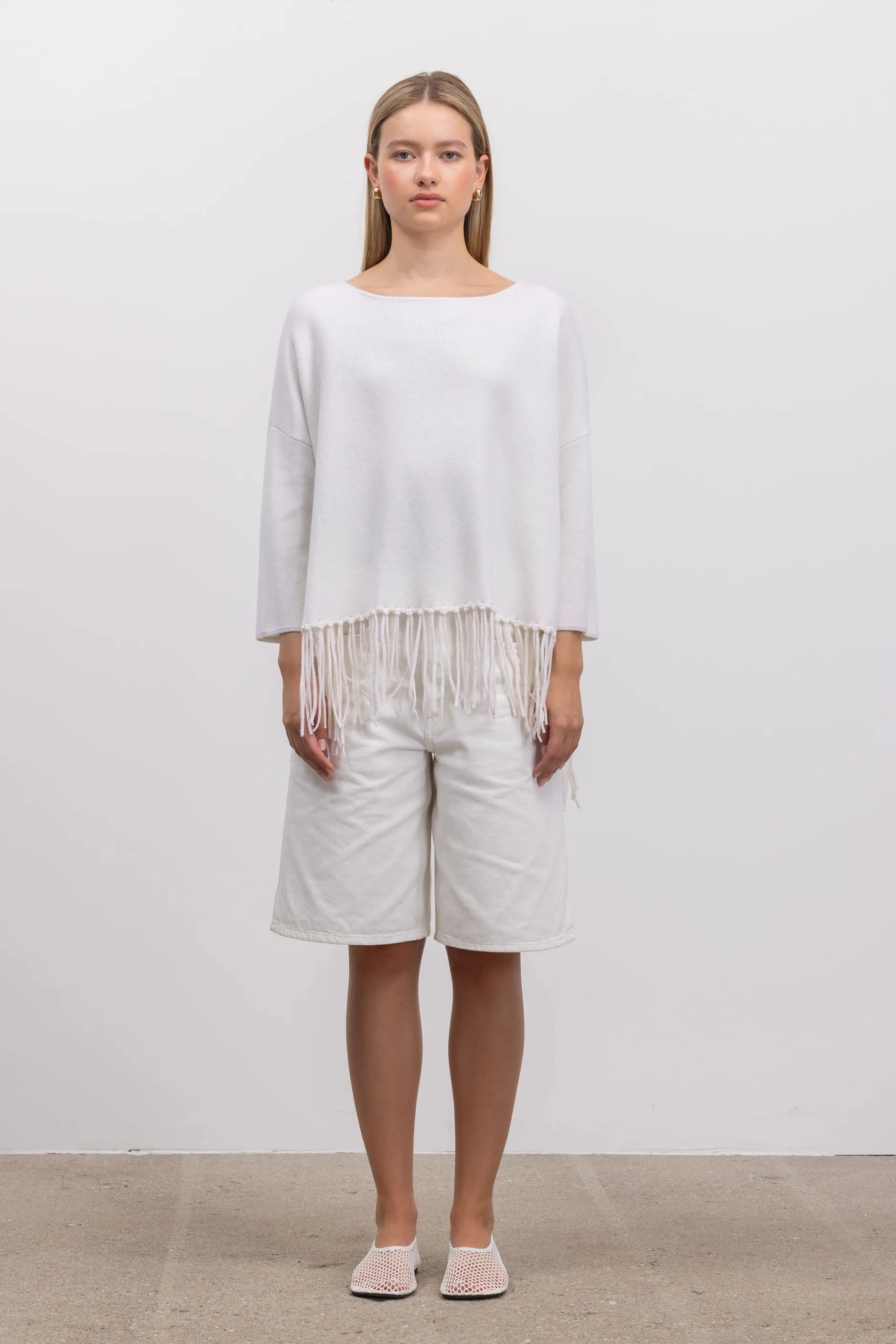 Woll-Mischung Pullover in Weiß sold by Allude