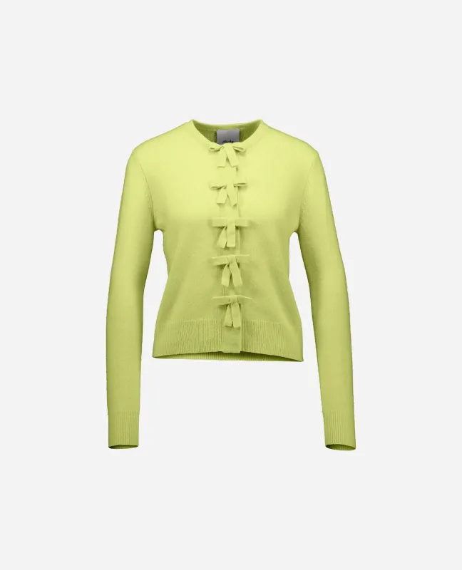 Cashmere Strickjacke in Gelb made by Allude