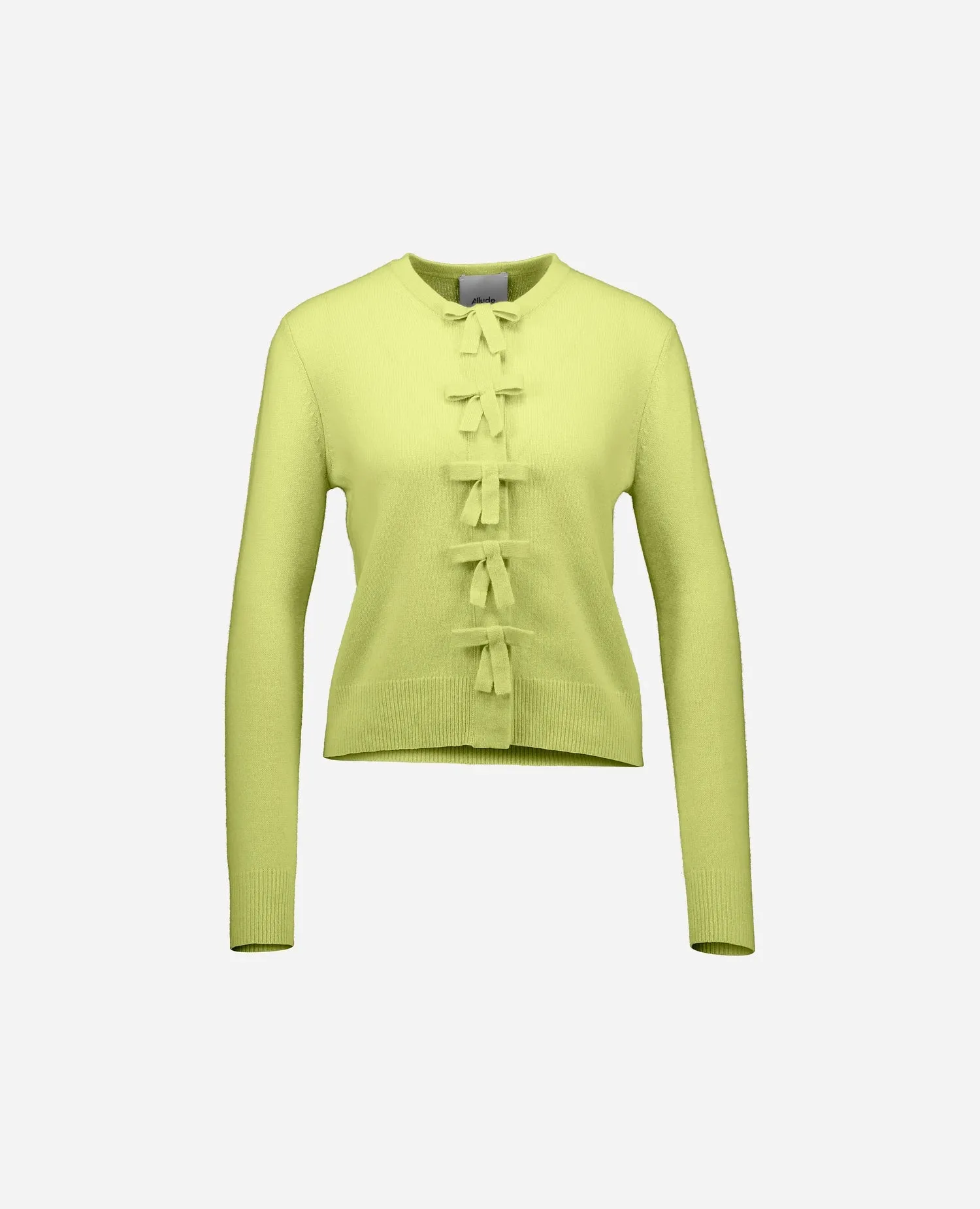 Cashmere Strickjacke in Gelb sold by Allude