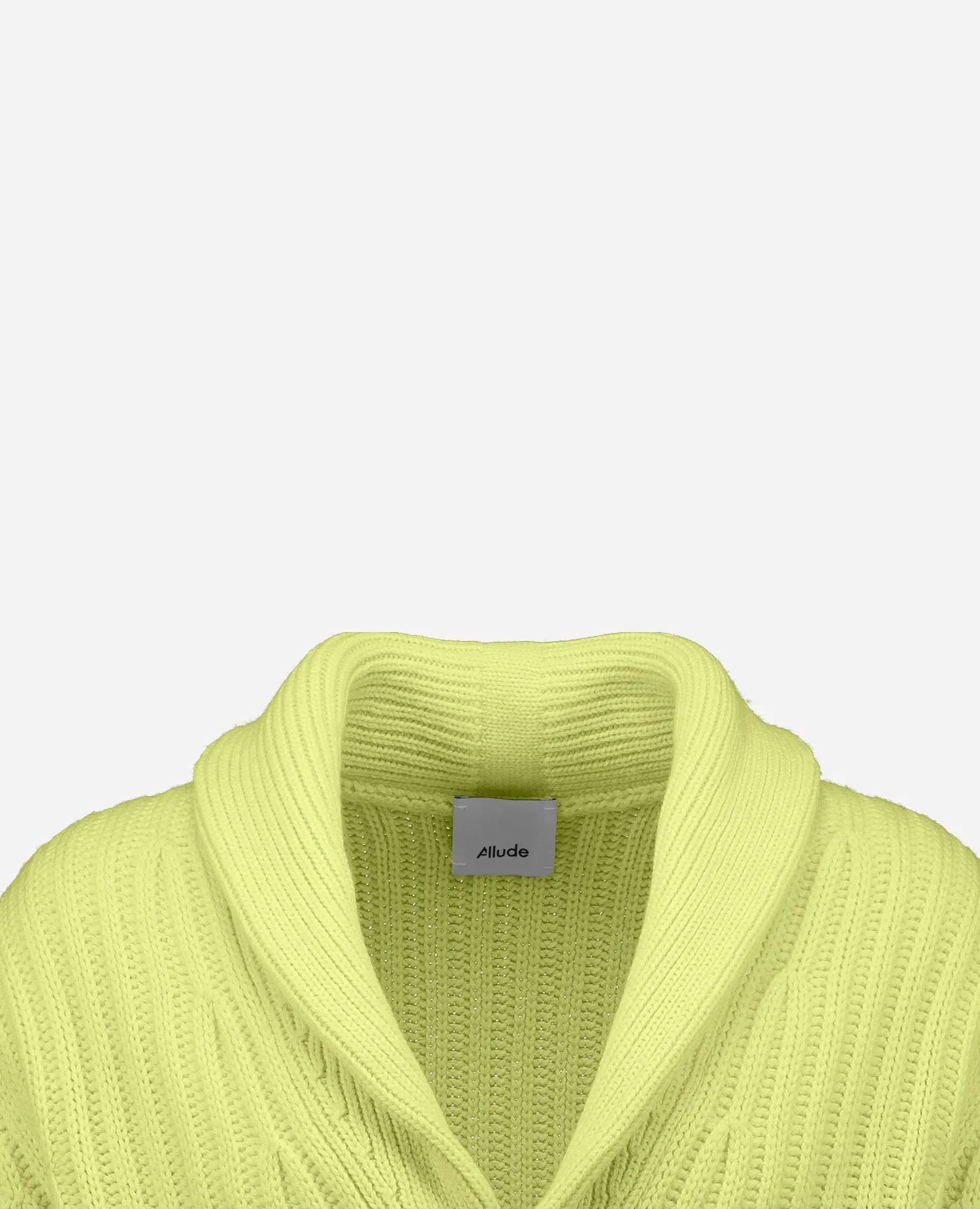 Woll-Mischung Strickjacke in Gelb sold by Allude product image thumbnail 3